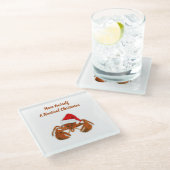 Dessous-de-verre En Verre Maritime Santa Lobster (Incliné)