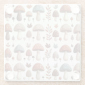 Dessous-de-verre En Verre Marquage des champignons (Dos)