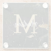 Dessous-de-verre En Verre Marque noire Monogram Gold (Dos)