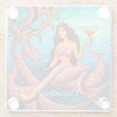 Dessous-de-verre En Verre Martini à cheveux longs Mermaid Thunder_Cove (Dos)