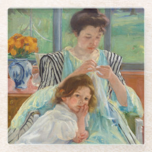 Dessous-de-verre En Verre Mary Cassatt - Jeune Mère Cousant