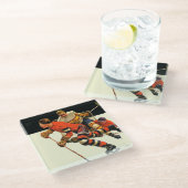 Dessous-de-verre En Verre Match de hockey sur glace (Incliné)