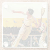 Dessous-de-verre En Verre Match de tennis double (Dos)