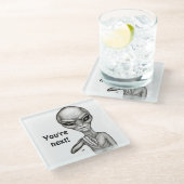 Dessous-de-verre En Verre Mauvais Alien, Tu es le prochain ! (Incliné)