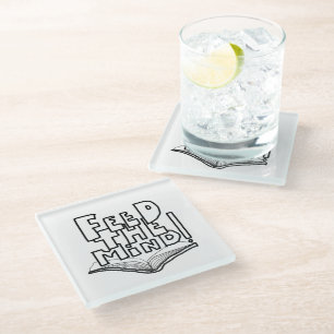 Dessous-de-verre En Verre MAZIPOODLES Nourrissez l'esprit 077