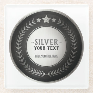Dessous-de-verre En Verre MÉDAILLE DIY IMPRESSION PERSONNALISÉE Champion Arg