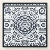 Dessous-de-verre En Verre Méditation Mandala (Devant)