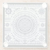 Dessous-de-verre En Verre Méditation Mandala (Dos)