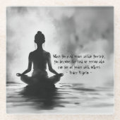 Dessous-de-verre En Verre Méditation Yoga Instructeur Lotus Pose Peinture à (Devant)