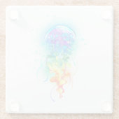 Dessous-de-verre En Verre Méduse arc-en-ciel (Dos)