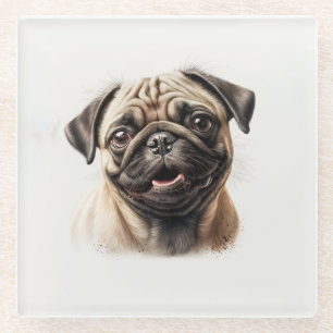 Dessous-de-verre En Verre Meilleur Carlin frais Meilleur Chien Maman Jamais