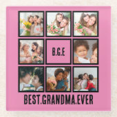 Dessous-de-verre En Verre Meilleure grand-mère personnalisée Ever 8 Collage (Devant)