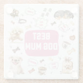 Dessous-de-verre En Verre Meilleure maman de chien (Dos)