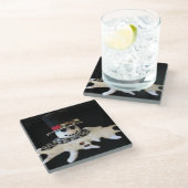 DESSOUS-DE-VERRE EN VERRE **MELING SNOWMAN** DESSOUS DE VERRE (Incliné)