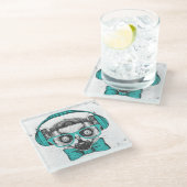 Dessous-de-verre En Verre Mélomane du lémur | (Incliné)