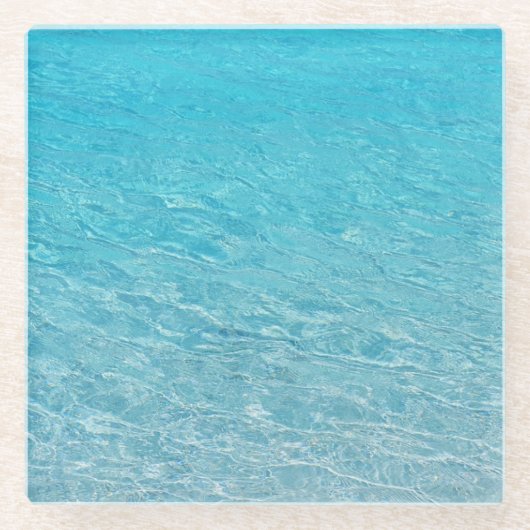 Dessous-de-verre En Verre Mer bleue claire (Devant)