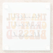 Dessous-de-verre En Verre Merci gracieux béni (Dos)