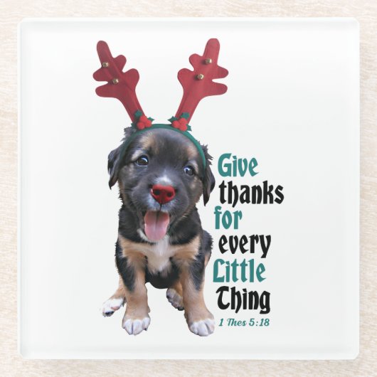 Dessous-de-verre En Verre Merci pour chaque petit truc (Devant)