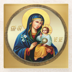 Dessous-de-verre En Verre Mère de Dieu, vierge Marie