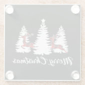 Dessous-de-verre En Verre Merry Christmas Shirt for Women Buffalo Plaid Rein (Dos)