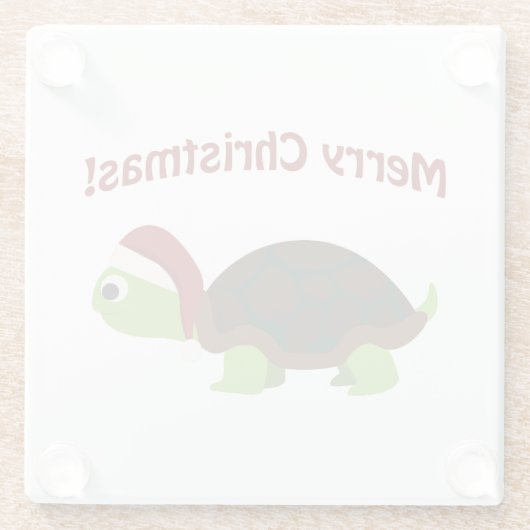 Dessous-de-verre En Verre Merry Christmas ! Turtle (homonymie) (Dos)
