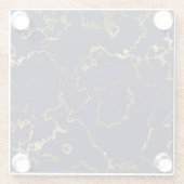 DESSOUS-DE-VERRE EN VERRE MÉTALLIQUE ROYAL EN MARBRE BLEU (Dos)