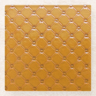 Dessous-de-verre En Verre Meubles en cuir authentique : motif décoratif.