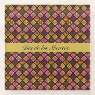 Dessous-de-verre En Verre mexicain Dia de los Muertos personnalisable