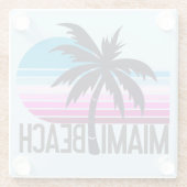 Dessous-de-verre En Verre Miami Beach (Dos)