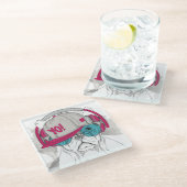 Dessous-de-verre En Verre mignon Bulldog (Incliné)