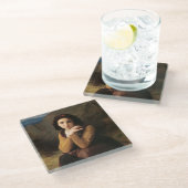 Dessous-de-verre En Verre Mignon Innocence d'une adolescente, Bouguereau (Incliné)