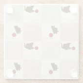 Dessous-de-verre En Verre Milieux de chatons (Dos)