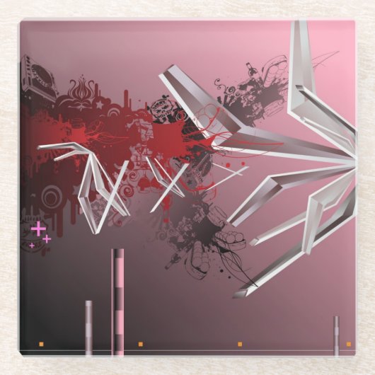 Dessous-de-verre En Verre Milieux de conception (Devant)