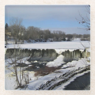 Dessous-de-verre En Verre Milwaukee River, West Bend, Wisconsin