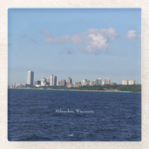Dessous-de-verre En Verre Milwaukee Skyline dessous de verre