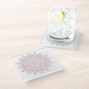 Dessous-de-verre En Verre Mindfulness Mandala Design Dessous de verre en ver