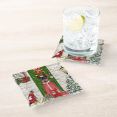 Dessous-de-verre En Verre Miniature Pinscher Chien Noël (Incliné)