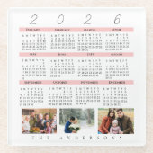 Dessous-de-verre En Verre Minimalist 2026 Multi Photo Calendar  Keepsake (Devant)