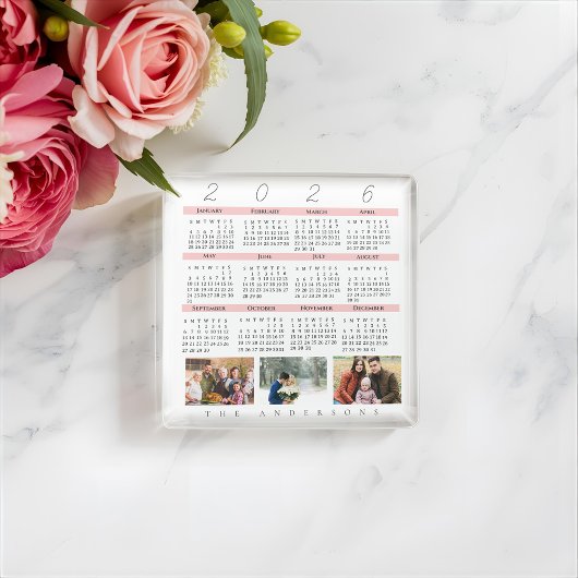 Dessous-de-verre En Verre Minimalist 2026 Multi Photo Calendar  Keepsake