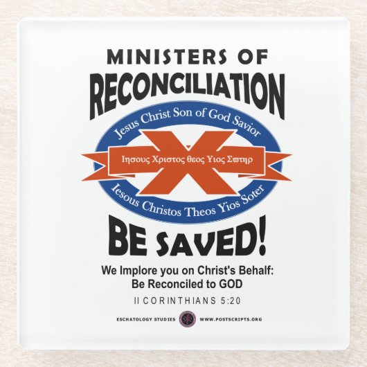 Dessous-de-verre En Verre Ministres de la réconciliation (Devant)