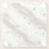 Dessous-de-verre En Verre Mint Chocolate Chip Milkshake Marble Design (Dos)