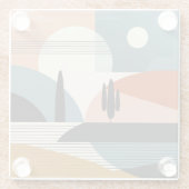 Dessous-de-verre En Verre Mirage du désert (Dos)