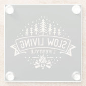 Dessous-de-verre En Verre Mode de vie lent (Dos)