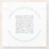 Dessous-de-verre En Verre Modèle de code QR téléchargé avec texte modifiable (Dos)