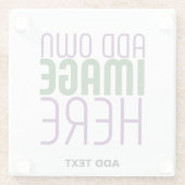 DESSOUS-DE-VERRE EN VERRE MODÈLE DE TEXTE D'IMAGE BLANCHE SIMPLE MODERNE (Dos)