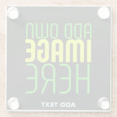 DESSOUS-DE-VERRE EN VERRE MODÈLE DE TEXTE D'IMAGE NOIRE SIMPLE ET MODERNE (Dos)