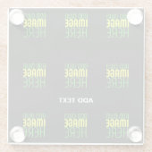 DESSOUS-DE-VERRE EN VERRE MODÈLE DE TEXTE D'IMAGE NOIRE SIMPLE ET MODERNE (Dos)