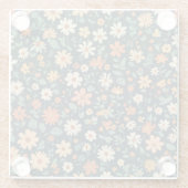 Dessous-de-verre En Verre Modèle floral simple (Dos)