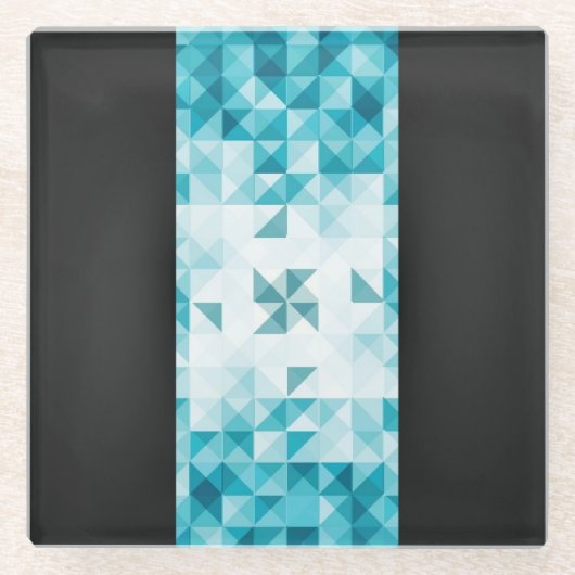 Dessous-de-verre En Verre Modèle géométrique abstrait d'arrière - plan de (Devant)