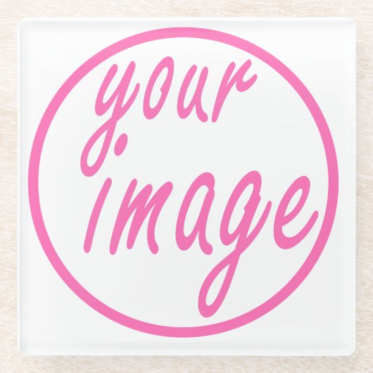 Dessous-de-verre En Verre Modèle photo d'image personnalisable simple (Devant)